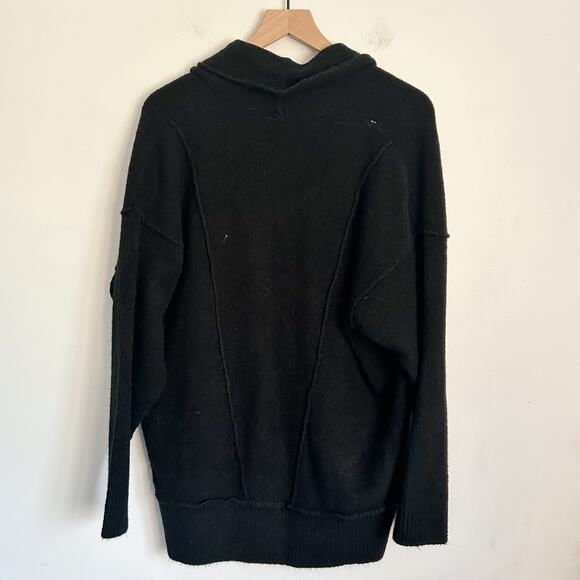 Free People Oversized Eucalyptus Button Up Cardigan Black Size XS - Picture 8 of 10